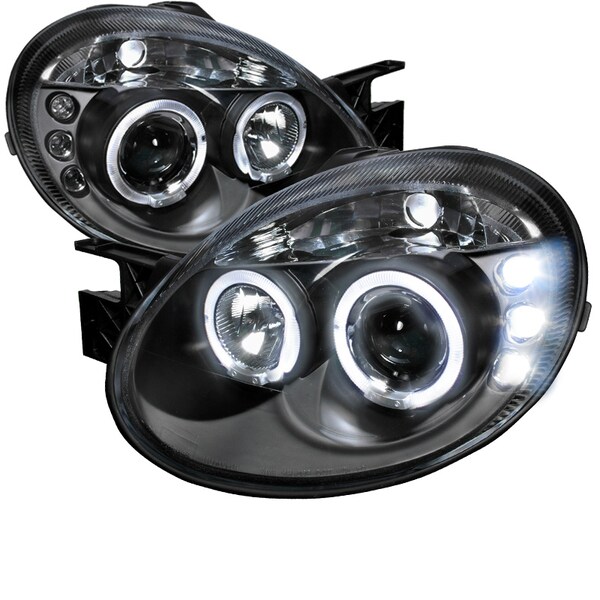 Spec-D Tuning 03-05 Dodge Neon Halo LED Projector Black LHP-NEO03JM-TM - main